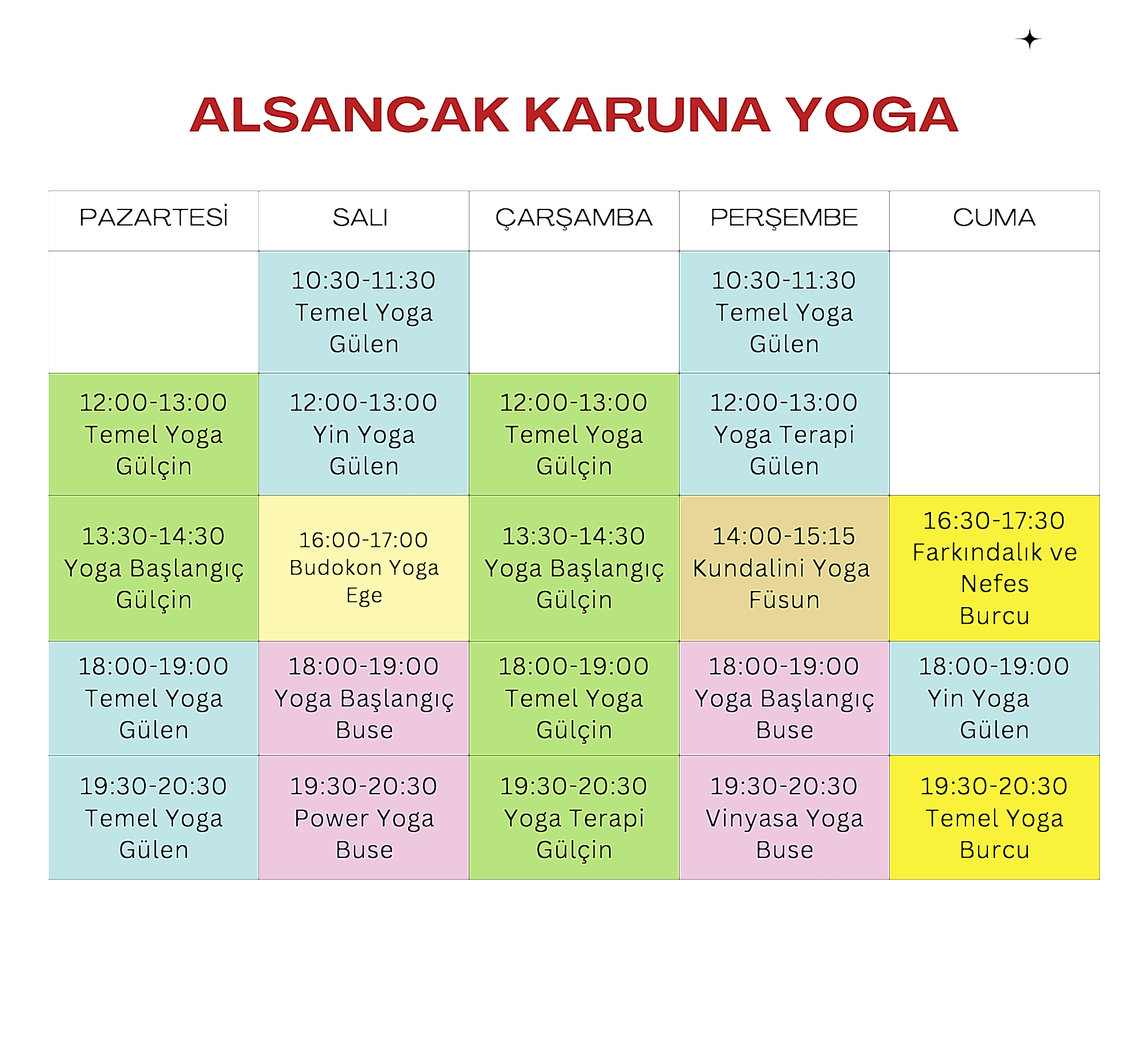 Alsancak Ders Pro - Alsancak Şubesi Ders Programı